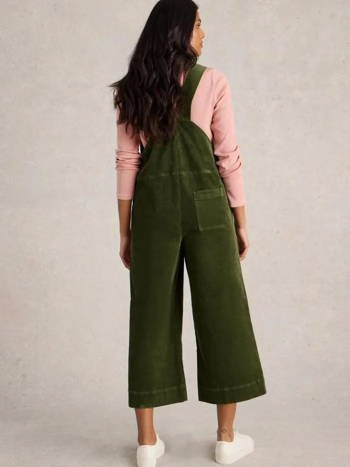 White Stuff Dresses Viola Cord Dungaree Dark Green 8211 Women