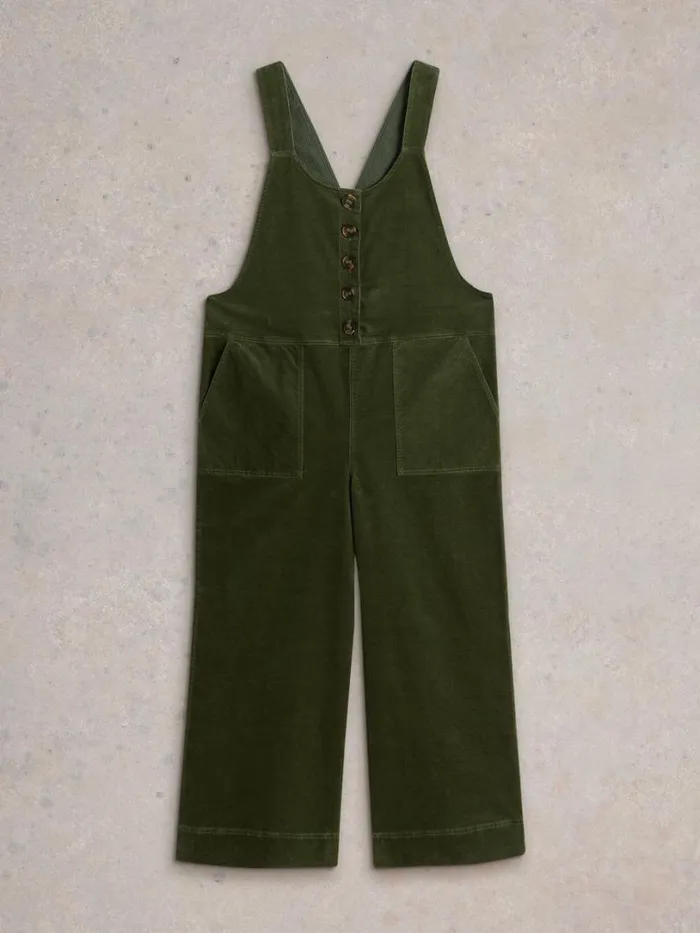 White Stuff Dresses Viola Cord Dungaree Dark Green 8211 Women