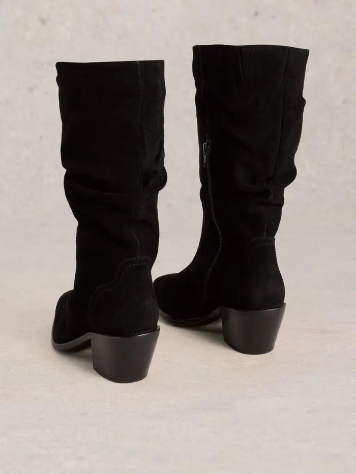 White Stuff Heels Azalea Mid Slouch Suede Boot Pure Black 8211 Women White Stuff Heels Azalea Mid Slouch Suede Boot Pure Black 8211 Women