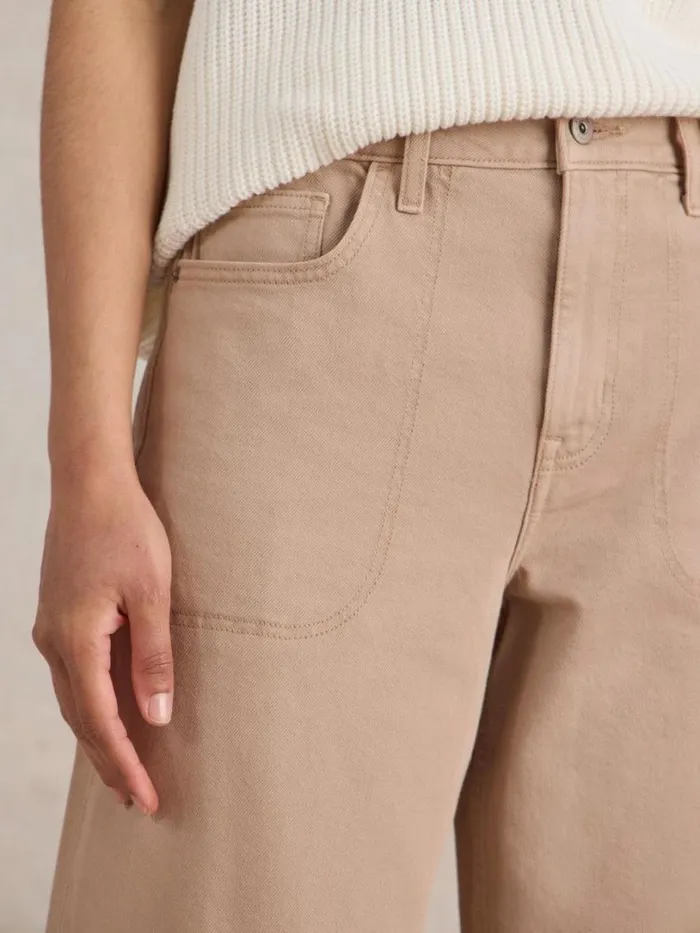 White Stuff Jeans Tia Cropped Wide Leg Jean Dark Natural 8211 Women