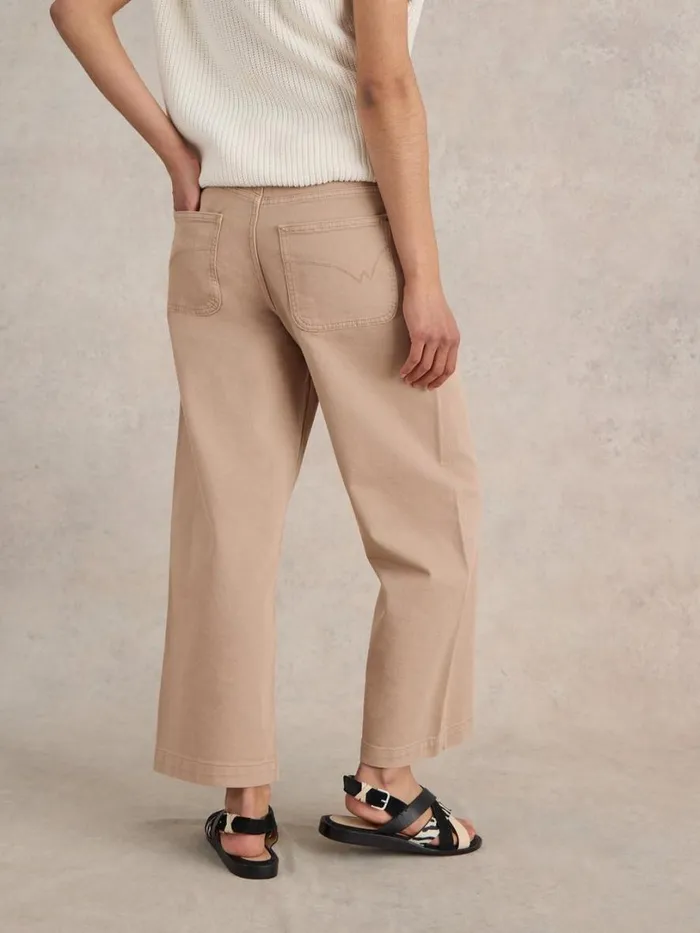 White Stuff Jeans Tia Cropped Wide Leg Jean Dark Natural 8211 Women