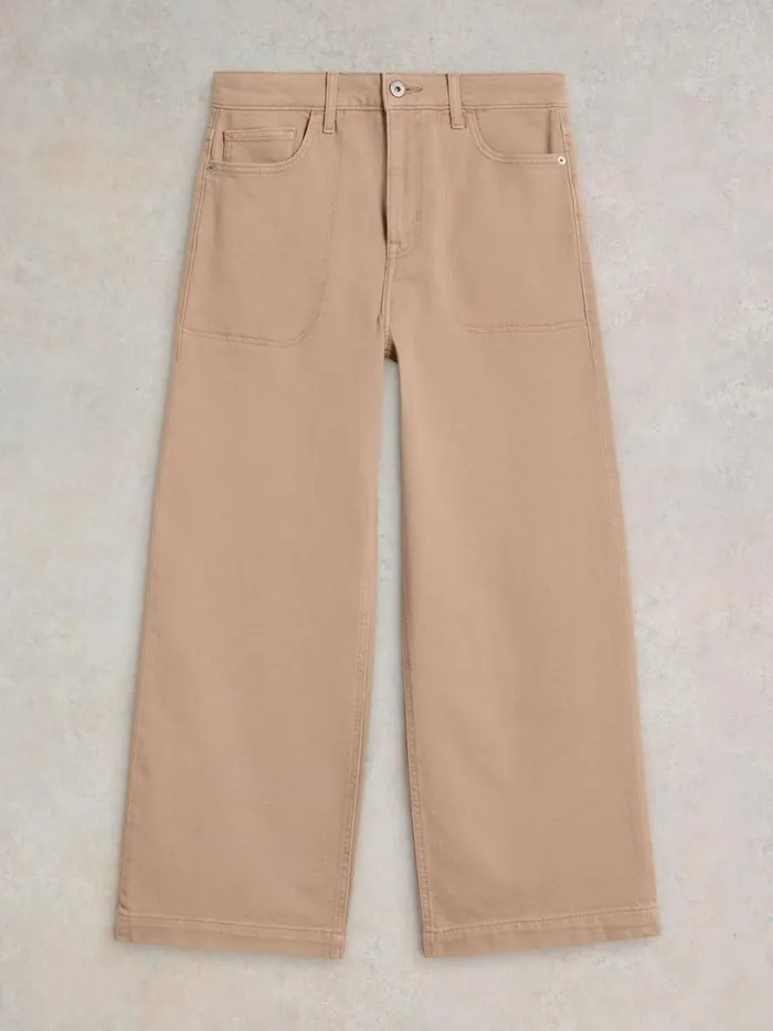 White Stuff Jeans Tia Cropped Wide Leg Jean Dark Natural 8211 Women