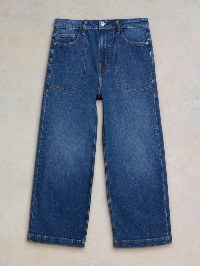 White Stuff Jeans Tia Cropped Wide Leg Jean Dk Denim 8211 Women