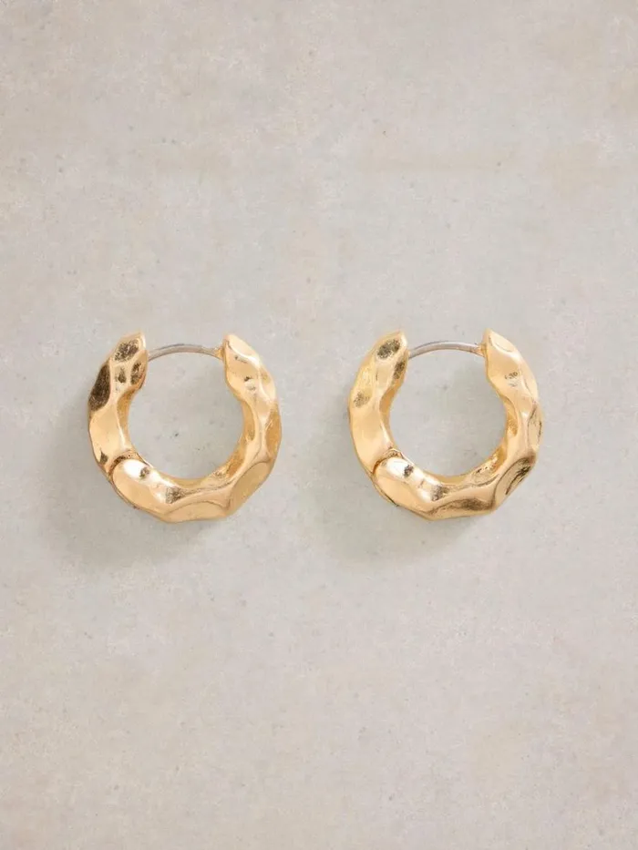White Stuff Jewellery Berrie Huggie Earring Gold Tone Metallic 8211 Women