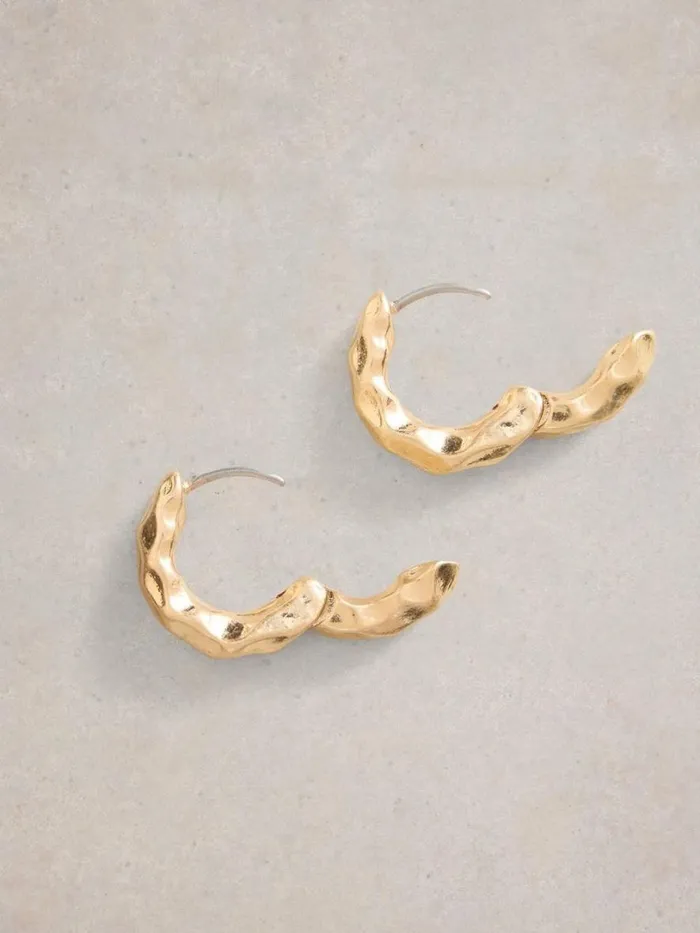 White Stuff Jewellery Berrie Huggie Earring Gold Tone Metallic 8211 Women White Stuff Jewellery Berrie Huggie Earring Gold Tone Metallic 8211 Women