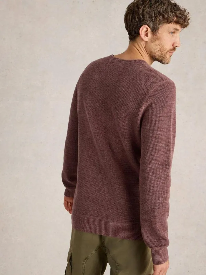 White Stuff Knitwear Attadale Crew Neck Jumper Dark Pink 8211 Men White Stuff Knitwear Attadale Crew Neck Jumper Dark Pink 8211 Men