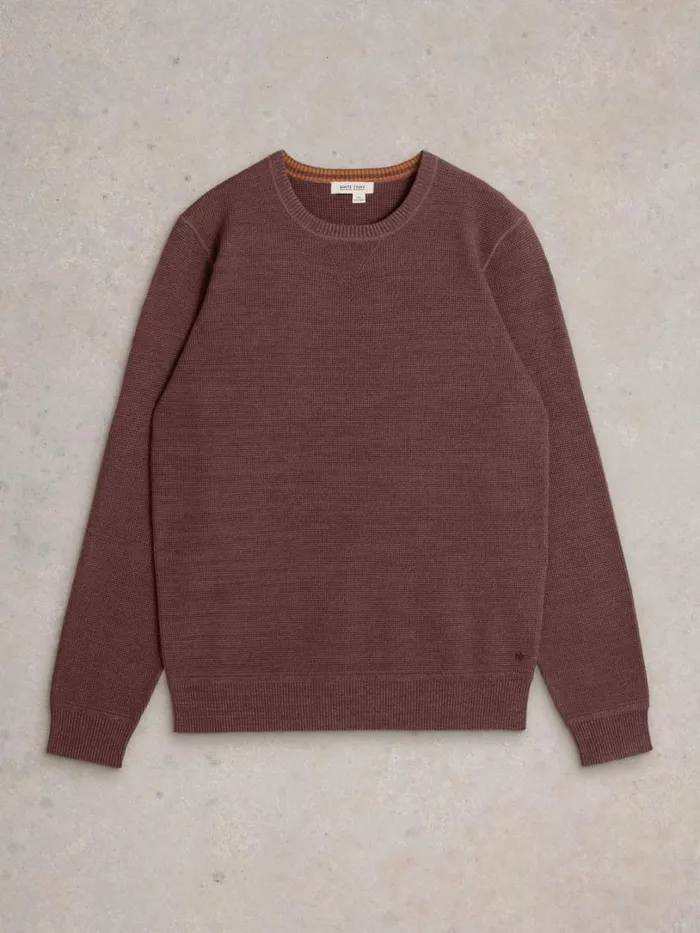 White Stuff Knitwear Attadale Crew Neck Jumper Dark Pink 8211 Men White Stuff Knitwear Attadale Crew Neck Jumper Dark Pink 8211 Men