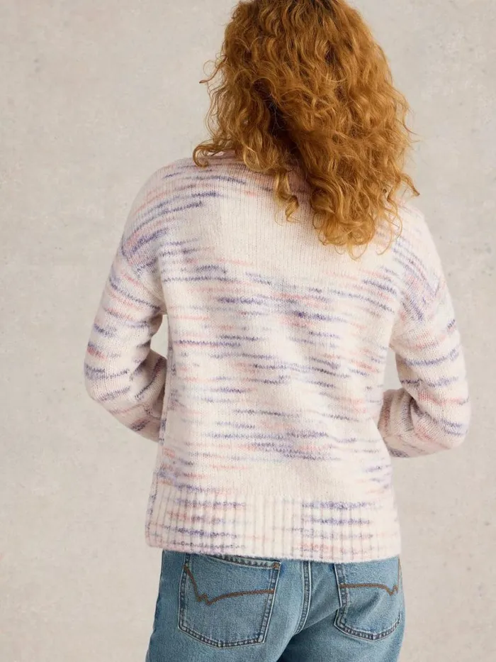 White Stuff Knitwear BELLA BUTTON JUMPER Ivory Multi 8211 Women White Stuff Knitwear BELLA BUTTON JUMPER Ivory Multi 8211 Women
