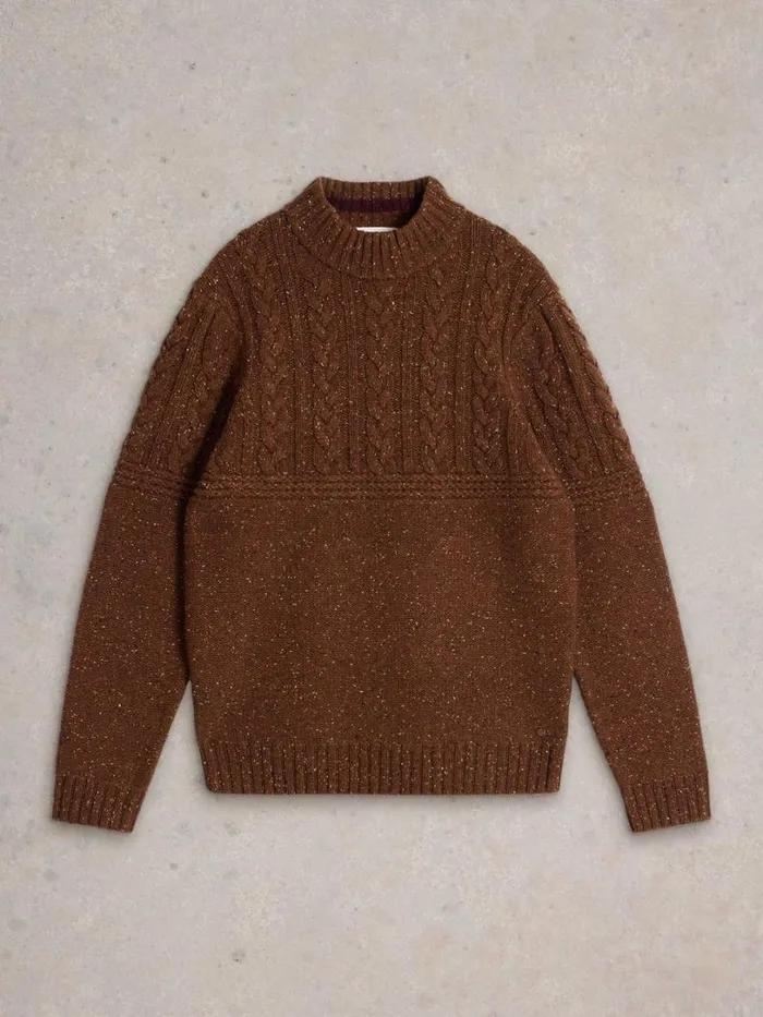 White Stuff Knitwear Berkley Crew Neck Jumper Brown Multi 8211 Men White Stuff Knitwear Berkley Crew Neck Jumper Brown Multi 8211 Men