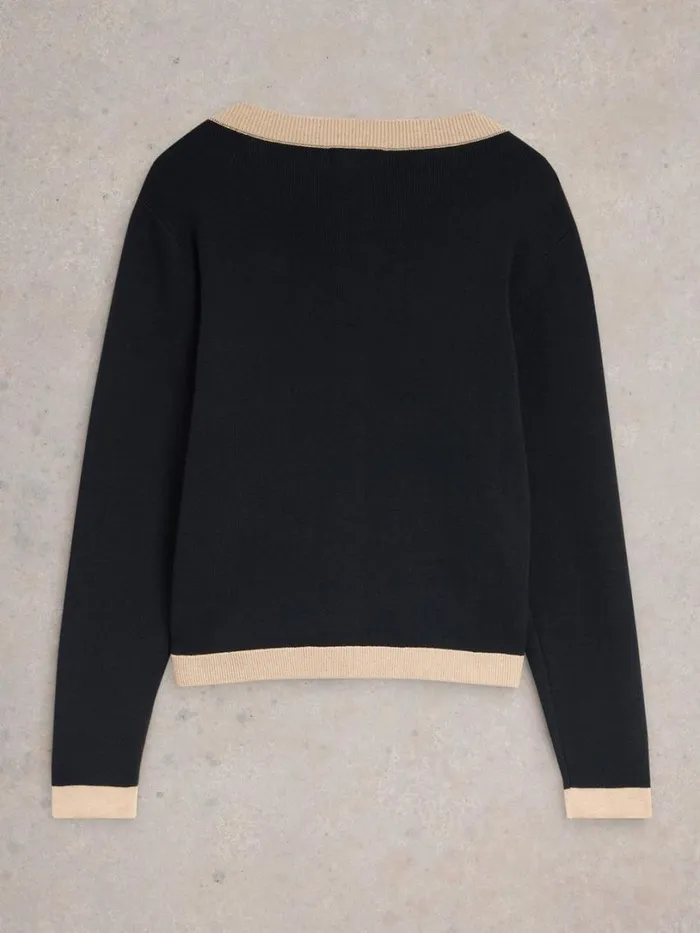 White Stuff Knitwear CHARLOTTE CARDI Black Multi 8211 Women White Stuff Knitwear CHARLOTTE CARDI Black Multi 8211 Women