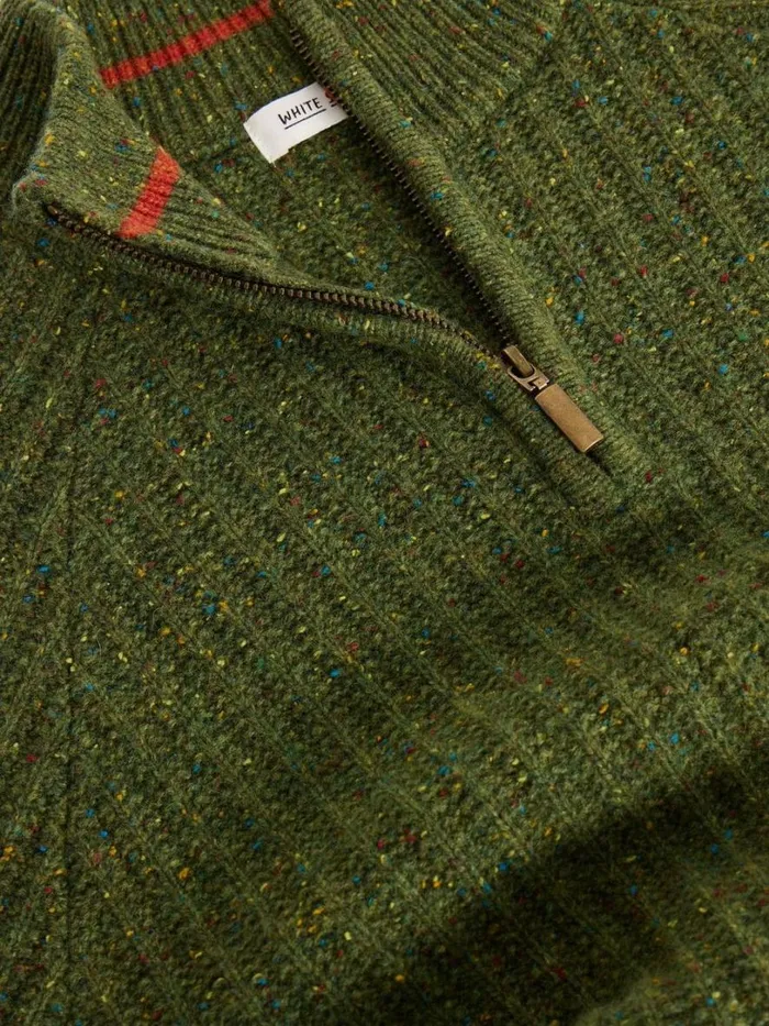 White Stuff Knitwear Chunky Funnel Neck Wool Jumper Green Multi 8211 Men