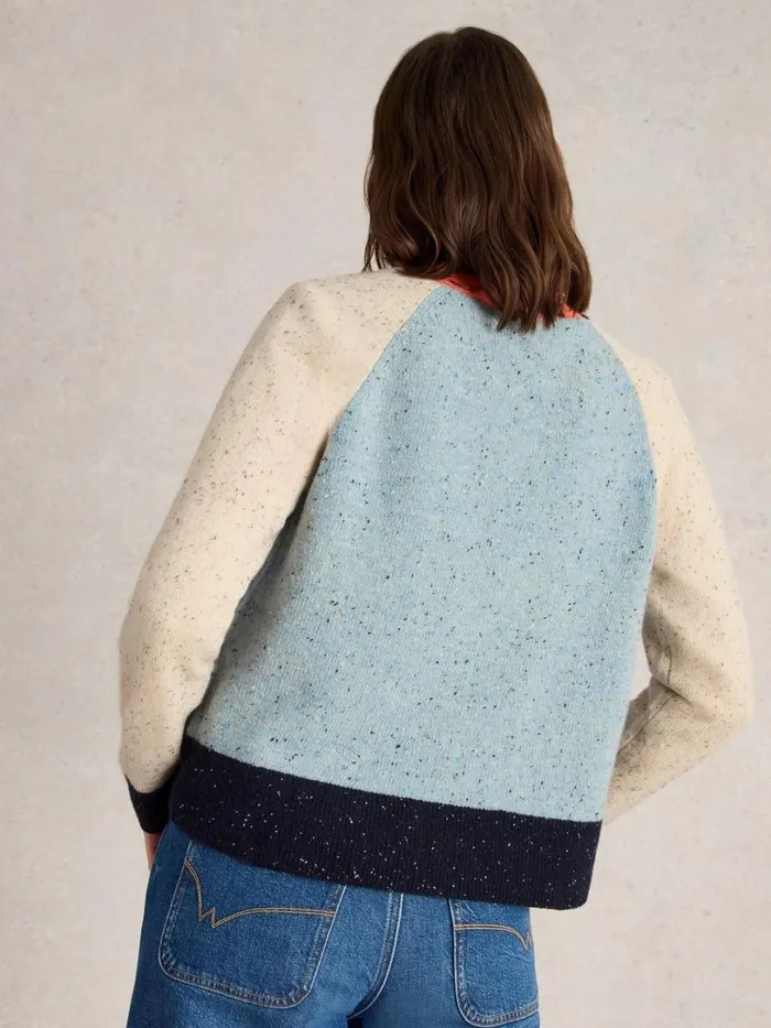 White Stuff Knitwear COLOURBLOCK NEP CARDI Blue Multi 8211 Women White Stuff Knitwear COLOURBLOCK NEP CARDI Blue Multi 8211 Women