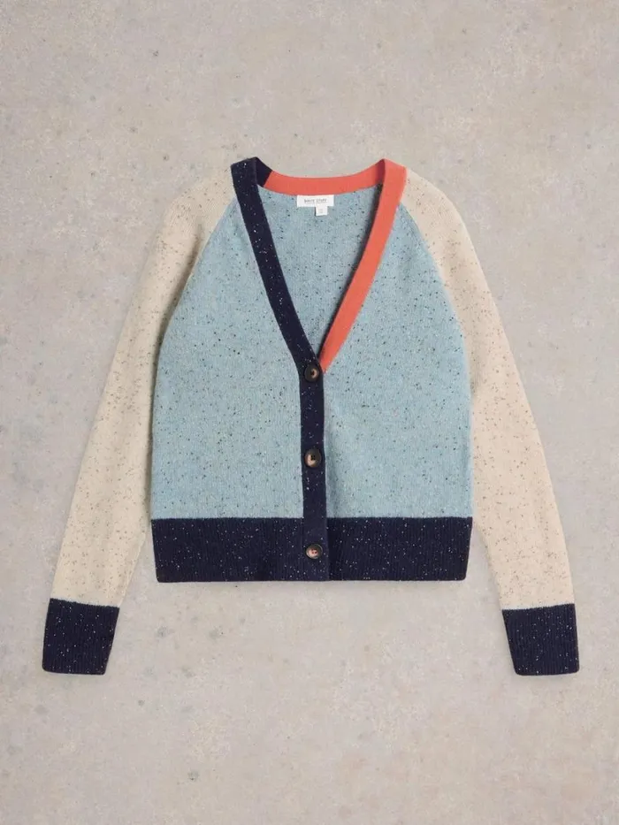 White Stuff Knitwear COLOURBLOCK NEP CARDI Blue Multi 8211 Women White Stuff Knitwear COLOURBLOCK NEP CARDI Blue Multi 8211 Women