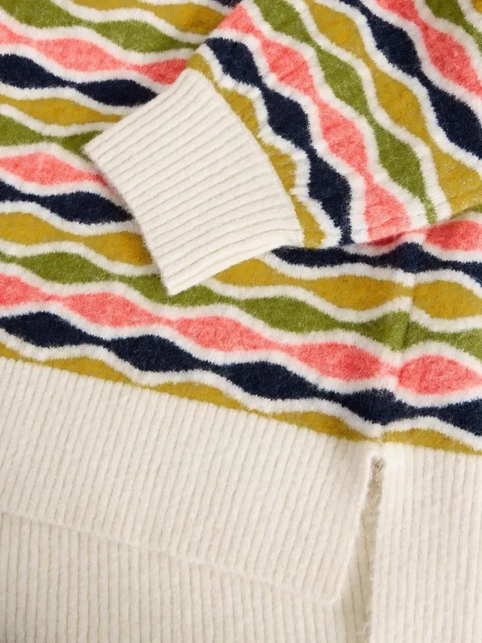 White Stuff Knitwear GINA GEO JUMPER Natural Multi 8211 Women