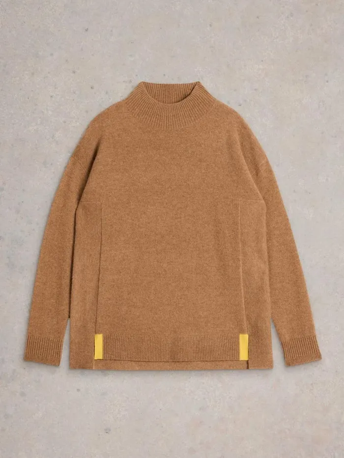 White Stuff Knitwear HOLLY CASHMERE JUMPER Mid Brown 8211 Women