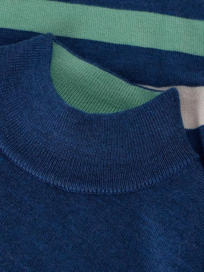 White Stuff Knitwear ROLL NECK MERINO JUMPER Blue Multi 8211 Women White Stuff Knitwear ROLL NECK MERINO JUMPER Blue Multi 8211 Women