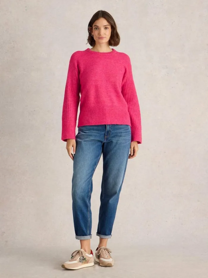 White Stuff Knitwear SOPHIA JUMPER Bright Pink 8211 Women