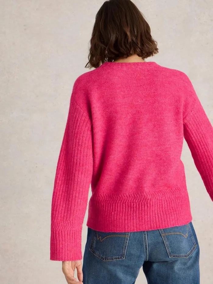 White Stuff Knitwear SOPHIA JUMPER Bright Pink 8211 Women