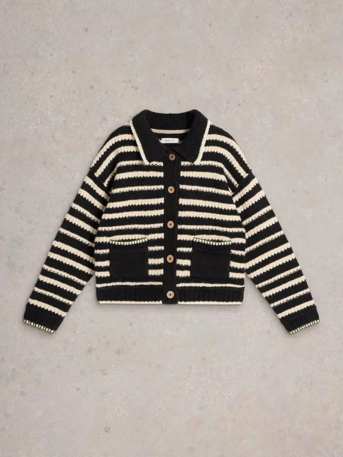 White Stuff Knitwear TYLER CARDI Black Multi 8211 Women
