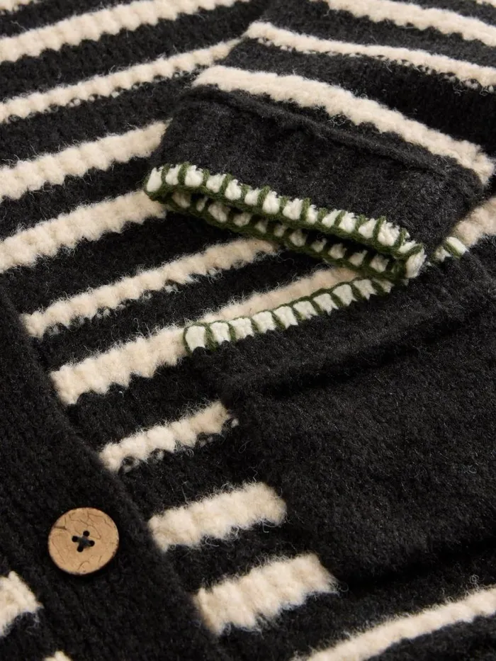 White Stuff Knitwear TYLER CARDI Black Multi 8211 Women