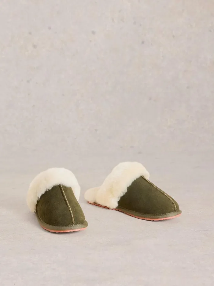 White Stuff Loungewear Shearling Mule Slipper Khaki Green 8211 Men White Stuff Loungewear Shearling Mule Slipper Khaki Green 8211 Men