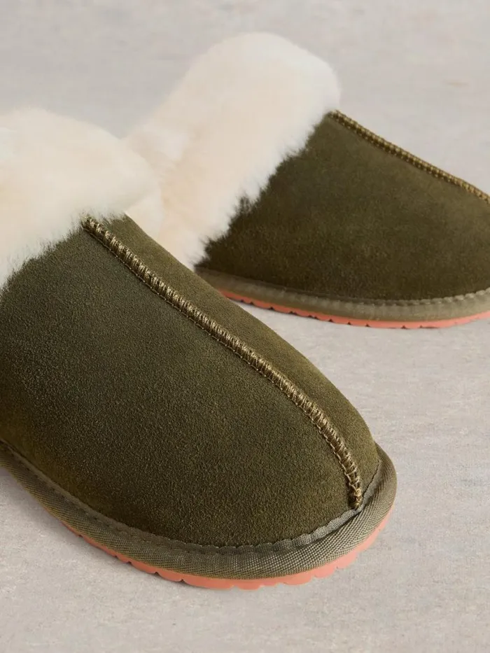 White Stuff Loungewear Shearling Mule Slipper Khaki Green 8211 Men White Stuff Loungewear Shearling Mule Slipper Khaki Green 8211 Men