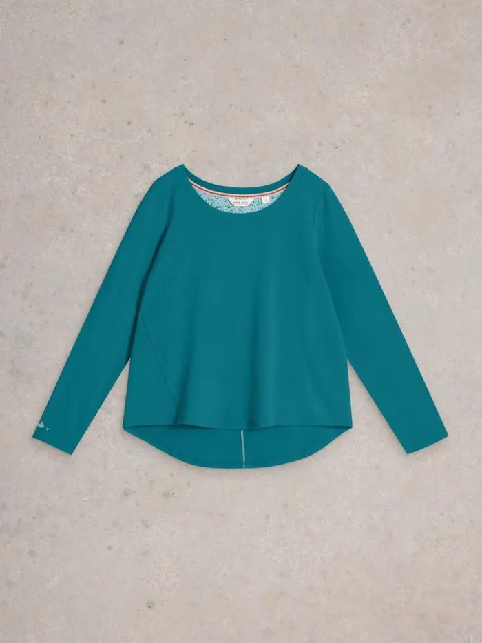 White Stuff Nightwear Eva Jersey PJ Top Mid Teal 8211 Women