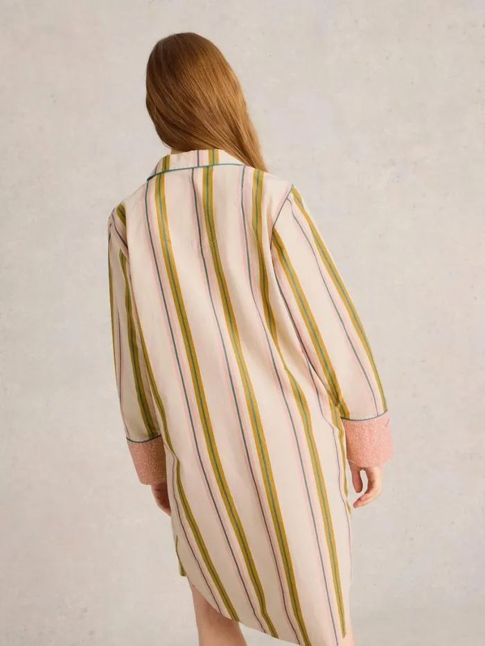 White Stuff Nightwear Nina Organic Stripe Nightie Ivory Multi 8211 Women White Stuff Nightwear Nina Organic Stripe Nightie Ivory Multi 8211 Women