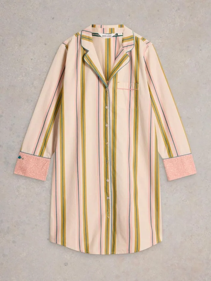 White Stuff Nightwear Nina Organic Stripe Nightie Ivory Multi 8211 Women White Stuff Nightwear Nina Organic Stripe Nightie Ivory Multi 8211 Women