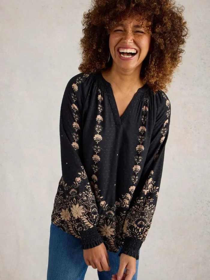 White Stuff Party Tops Robyn Embroidered Top Black Multi 8211 Women White Stuff Party Tops Robyn Embroidered Top Black Multi 8211 Women