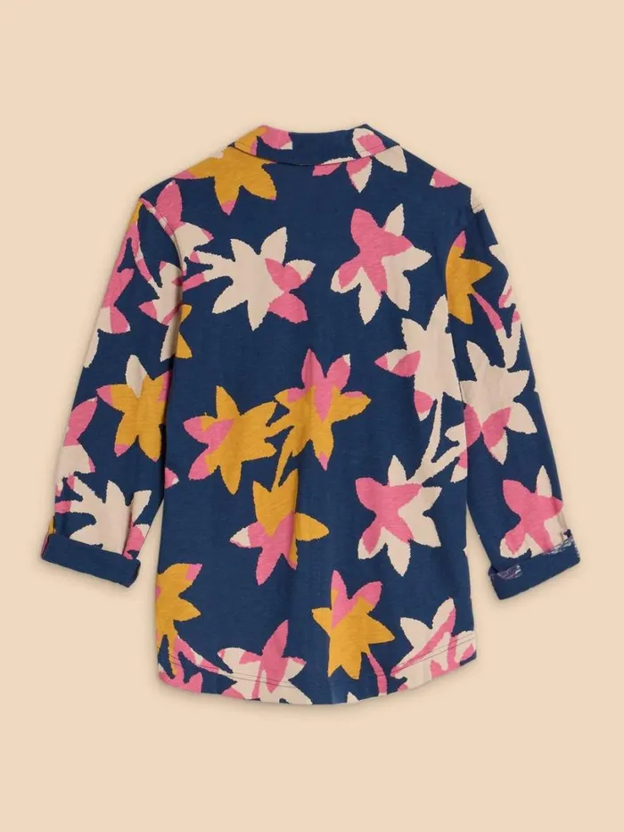 White Stuff Shirts and Blouses ANNIE JERSEY PRINT SHIRT Navy Print 8211 Women