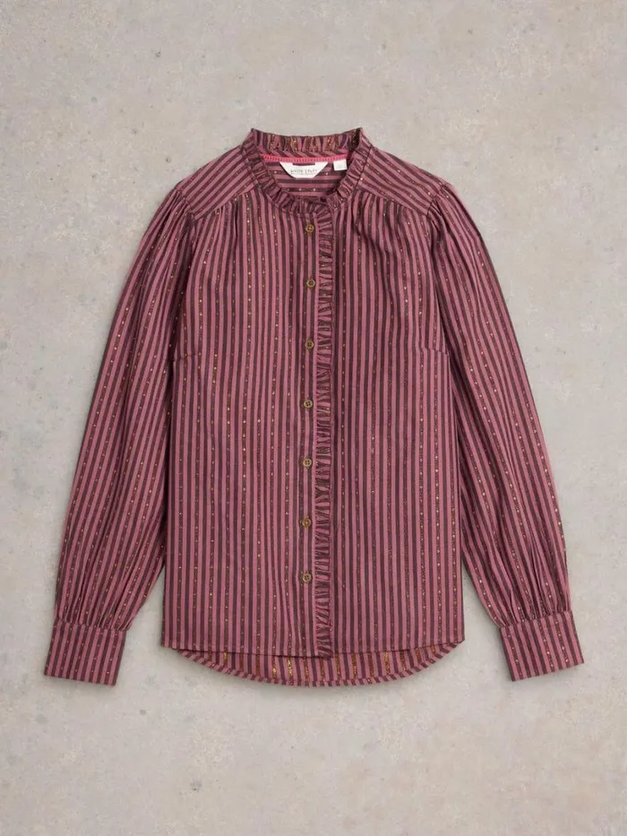 White Stuff Shirts and Blouses Aster Metallic Stripe Shirt Plum Multi 8211 Women White Stuff Shirts and Blouses Aster Metallic Stripe Shirt Plum Multi 8211 Women