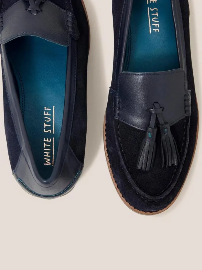 White Stuff Shoes Elba Leather Loafer Dark Navy 8211 Women