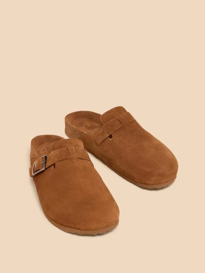 White Stuff Shoes Freddy Suede Slip On Footbed Mid Tan 8211 Men