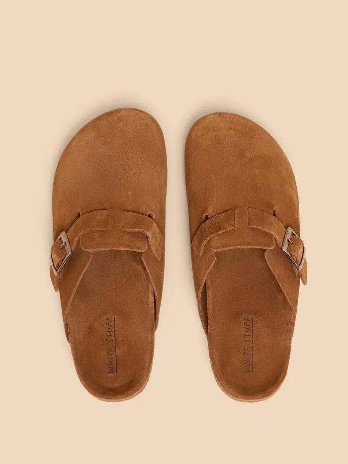 White Stuff Shoes Freddy Suede Slip On Footbed Mid Tan 8211 Men
