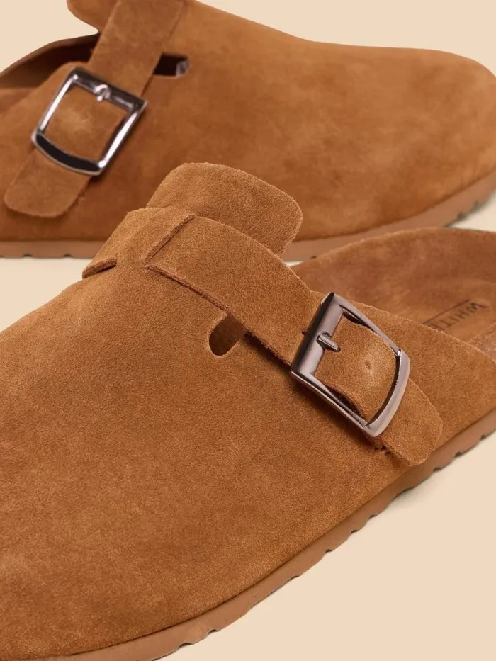 White Stuff Shoes Freddy Suede Slip On Footbed Mid Tan 8211 Men