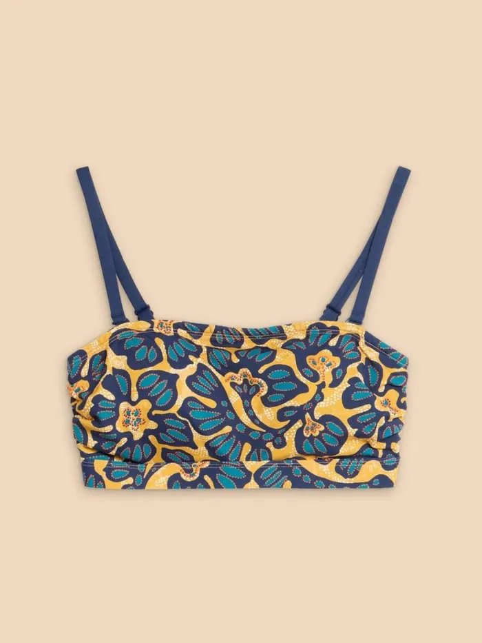 White Stuff Swimwear Verity Bandeau Bikini Top Yellow Multi 8211 Women