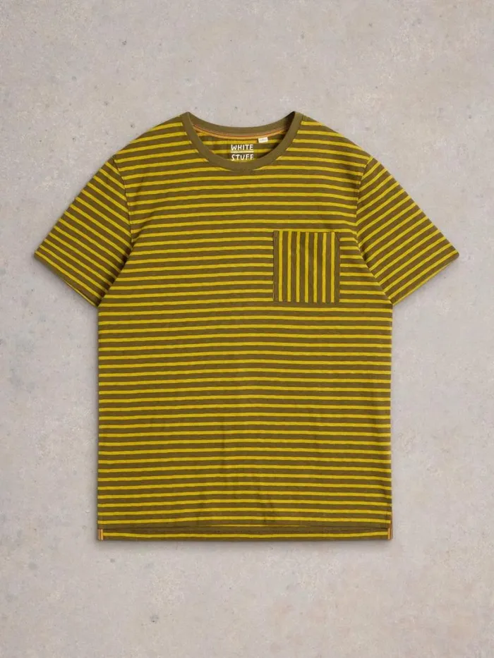 White Stuff TShirts Abersoch Stripe Crew Neck Tee Green Multi 8211 Men White Stuff TShirts Abersoch Stripe Crew Neck Tee Green Multi 8211 Men