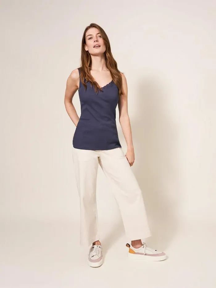 White Stuff Tops and Tees SEABREEZE VEST V NECK Dusty Purple 8211 Women