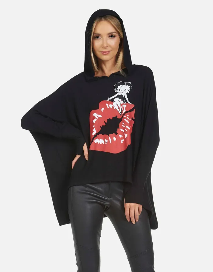 Wilma Betty Boop Black Women039s Lauren Moshi Hoodies