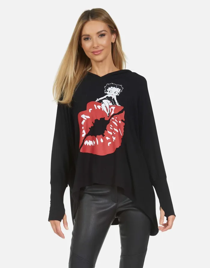 Wilma Betty Boop Black Women039s Lauren Moshi Hoodies