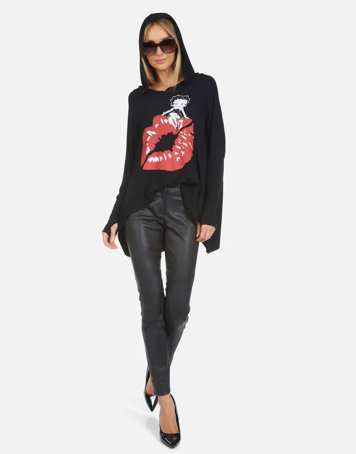 Wilma Betty Boop Black Women039s Lauren Moshi Hoodies