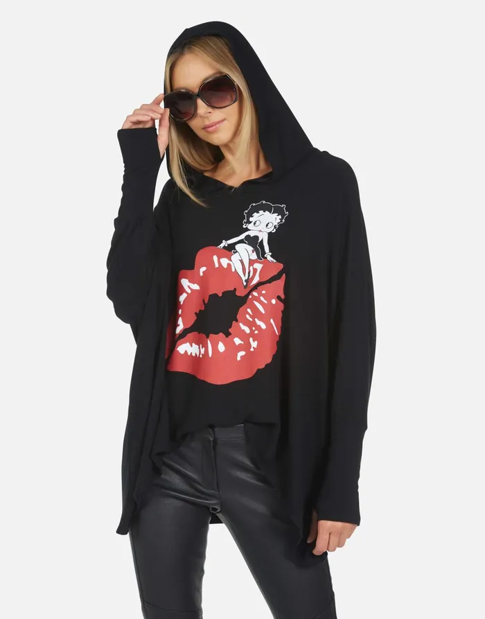 Wilma Betty Boop Black Women039s Lauren Moshi Hoodies