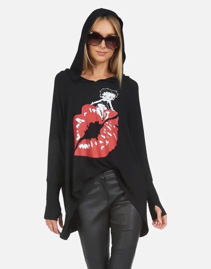 Wilma Betty Boop Black Women039s Lauren Moshi Hoodies