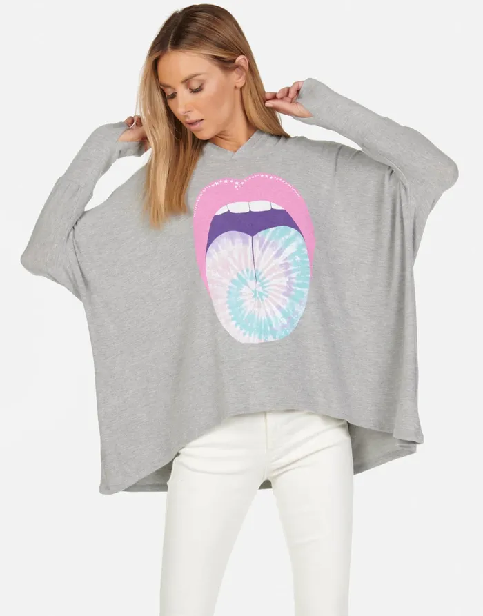 Wilma Tie Dye Tongue Jet Black Women039s Lauren Moshi Long Sleeve
