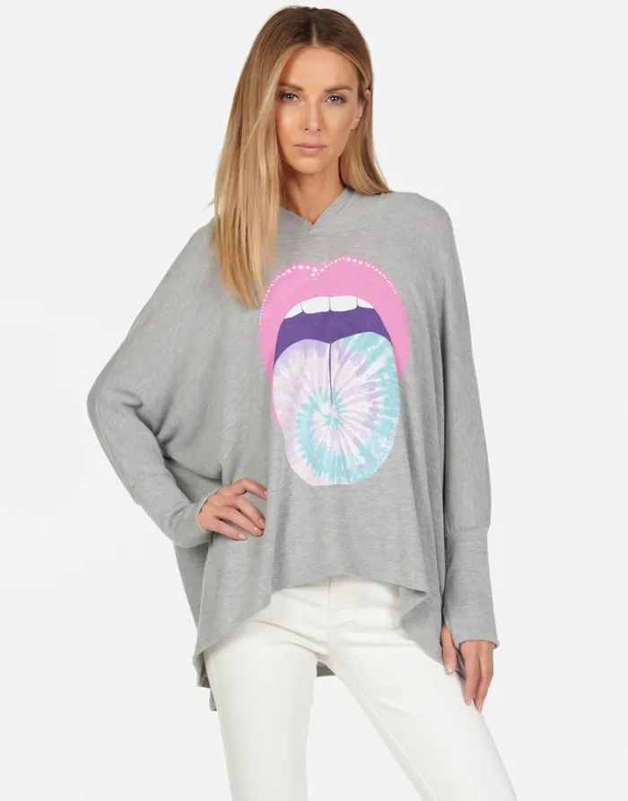 Wilma Tie Dye Tongue Jet Black Women039s Lauren Moshi Long Sleeve