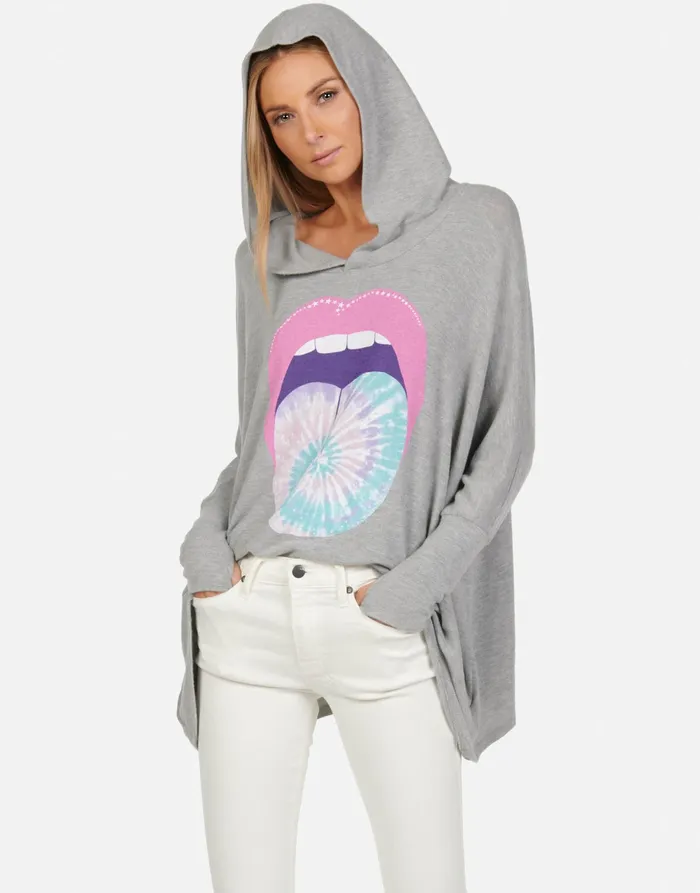 Wilma Tie Dye Tongue Jet Black Women039s Lauren Moshi Long Sleeve