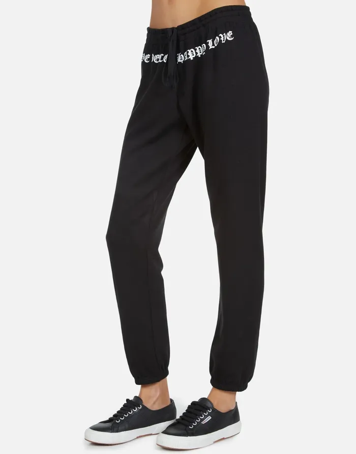 Winslet Crystal Tiger Head Black Women039s Lauren Moshi Long Sweatpants