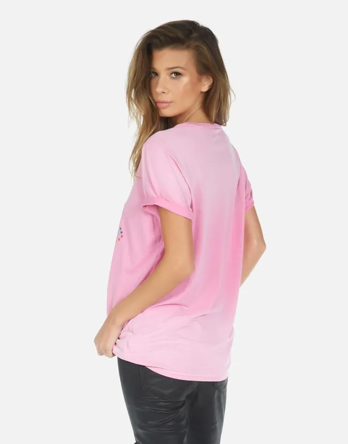 Wolf Hamsa Elements Party Pink Ombre Women039s Lauren Moshi Short Sleeve