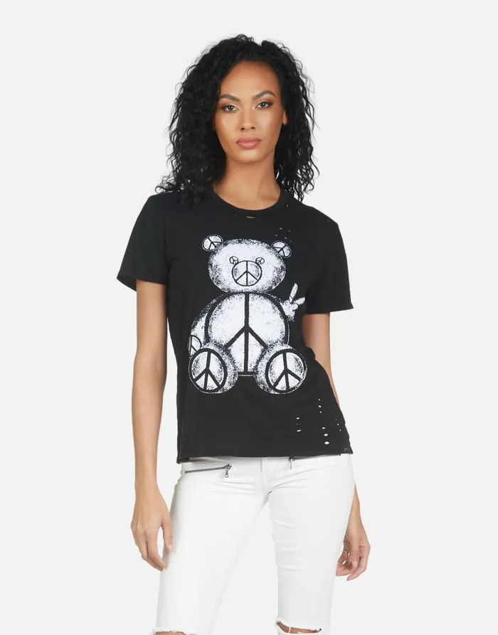 Wolf Peace Teddy Black Women039s Lauren Moshi Short Sleeve